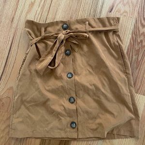 Faux suede skirt!